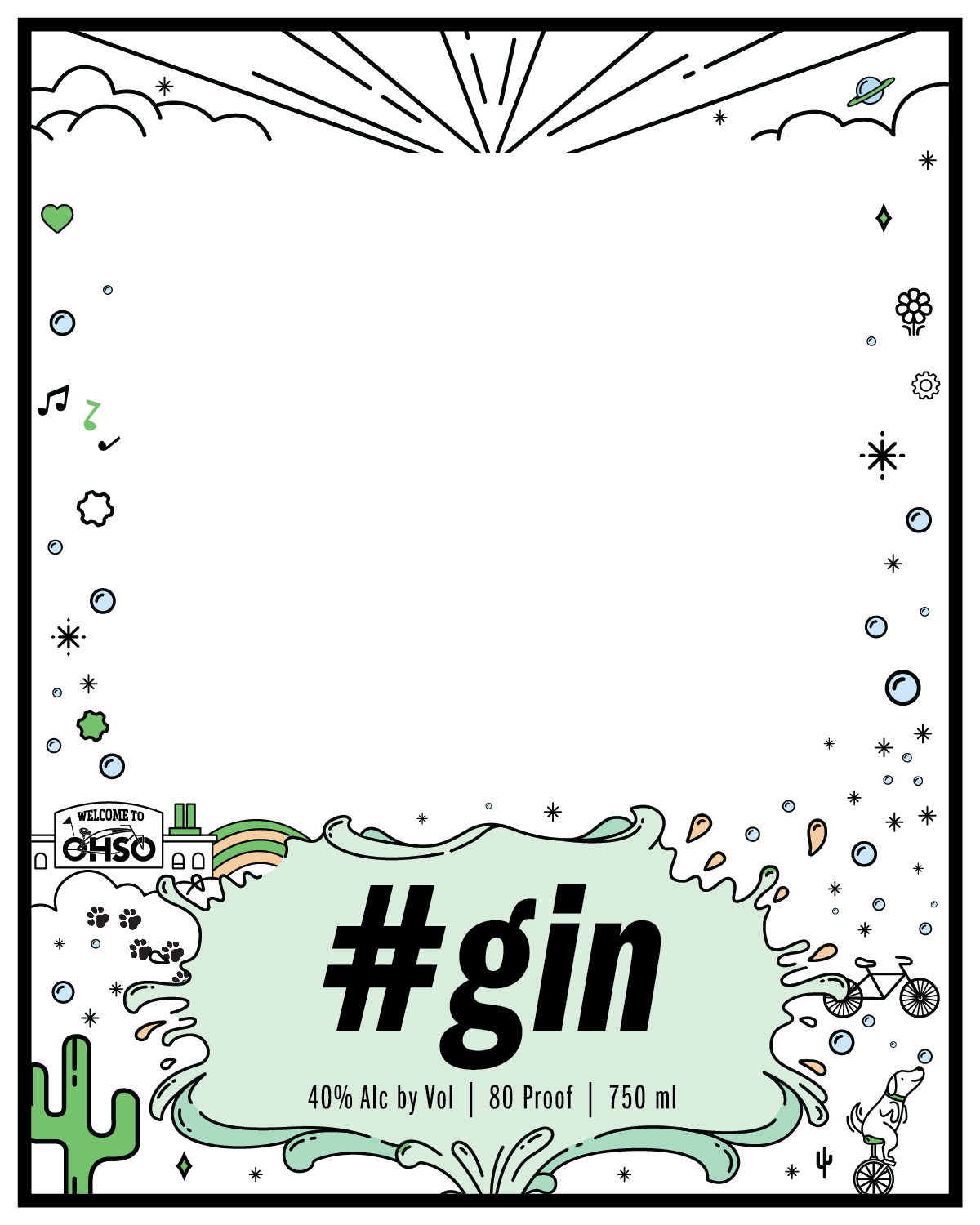 Custom #Gin Bottle - Local Pick Up Only