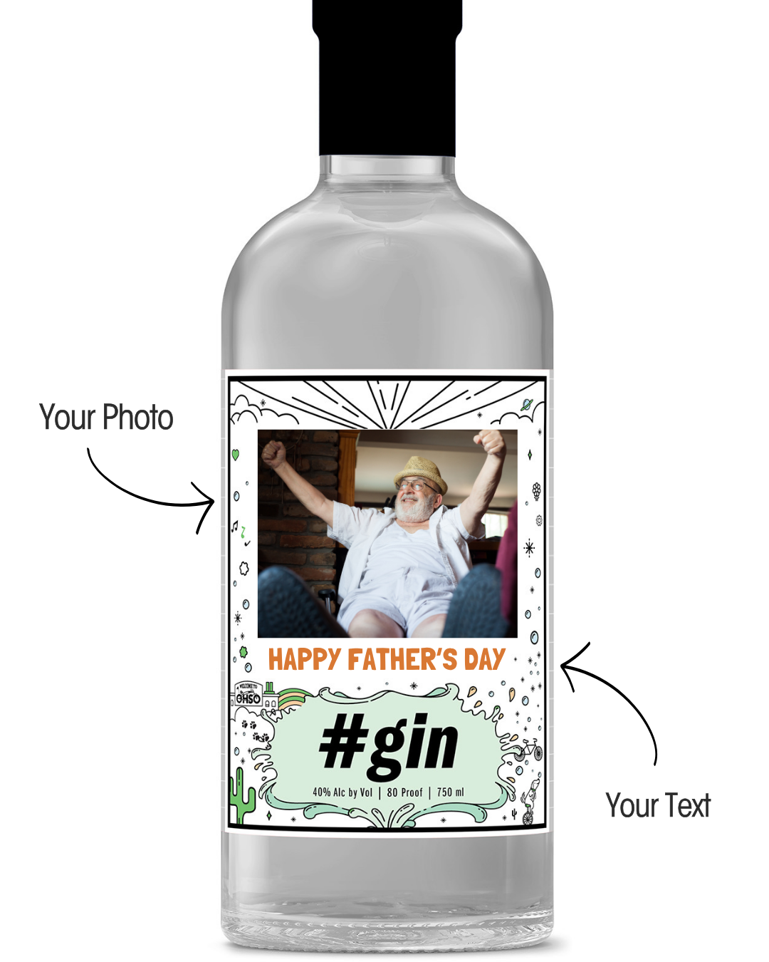 Custom #Gin Bottle - Local Pick Up Only
