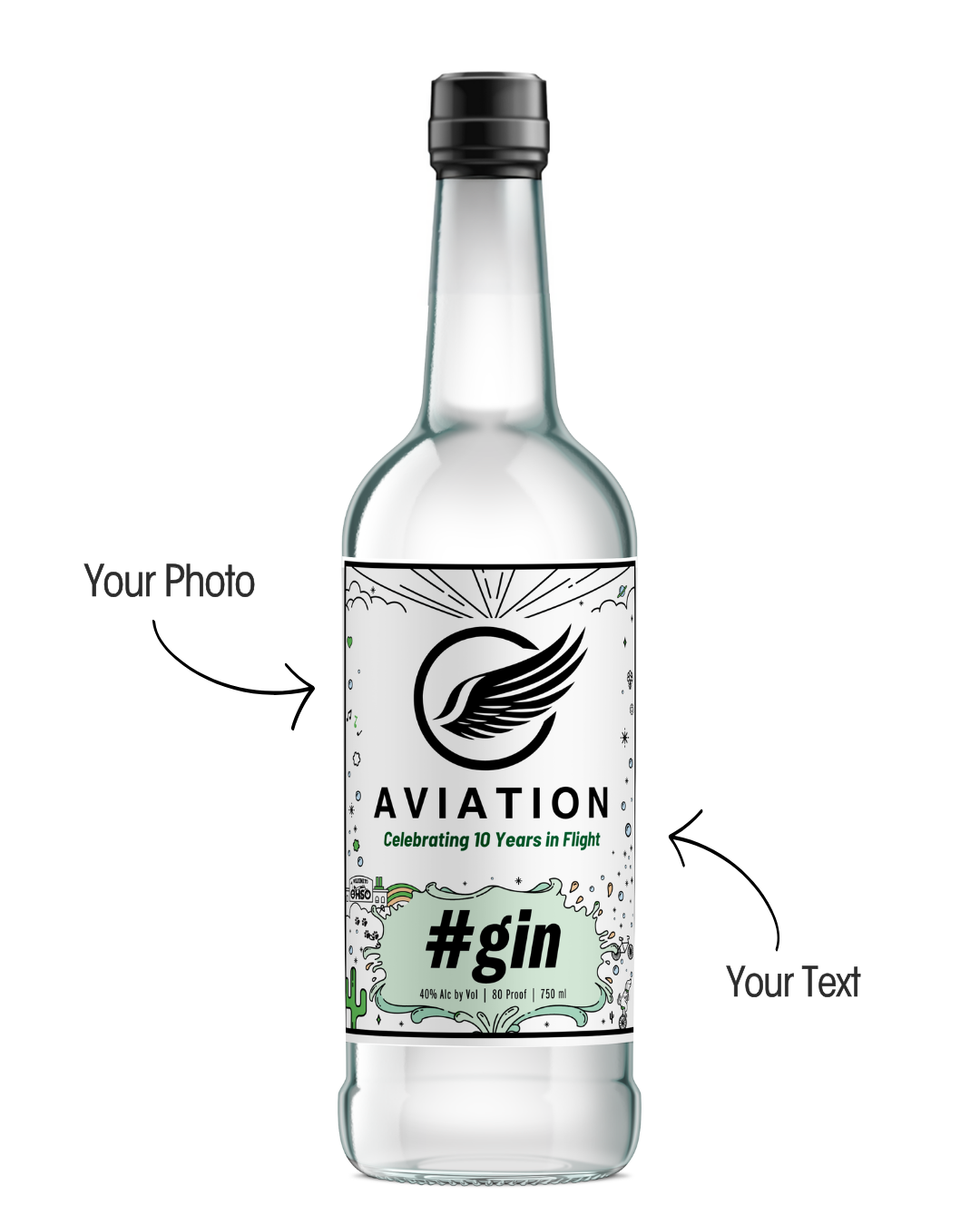 Custom #Gin Bottle - Local Pick Up Only