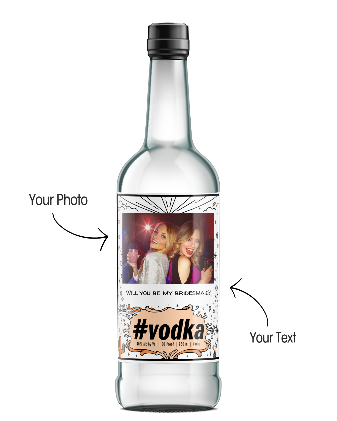 Custom #Vodka Bottle - Local Pick Up Only